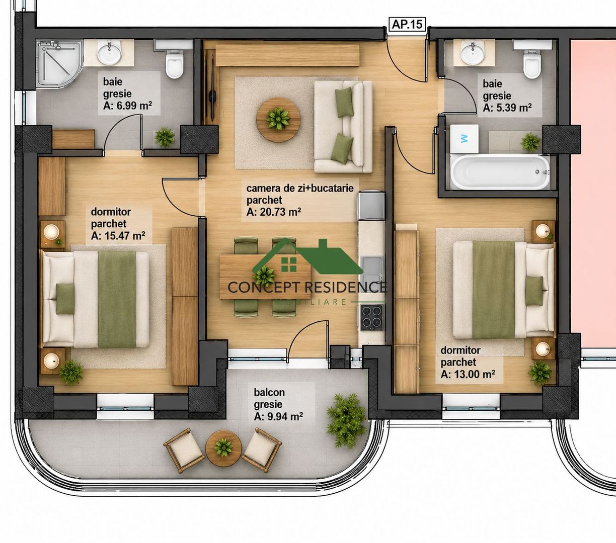 Apartament 3 camere | 85 mp | Revolution Prestige | Comision 0% - Poză 1