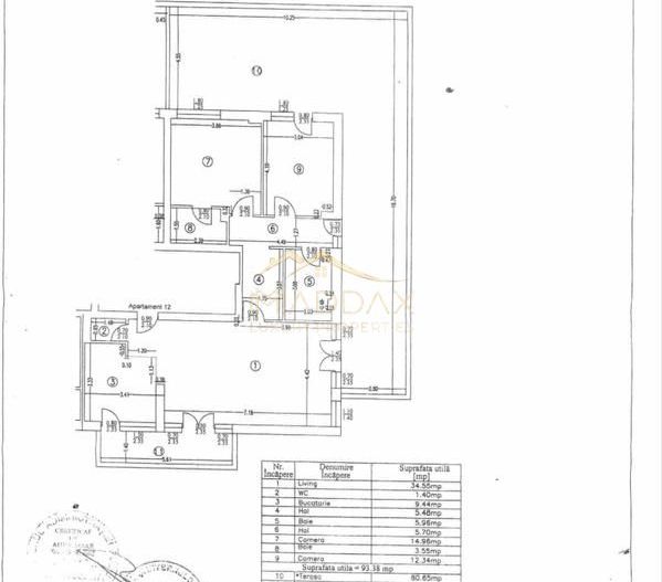 Inchiriere 3 camere Herastrau/Lux/Parcare /Boxa/Gradina Proprie - Schiță 15