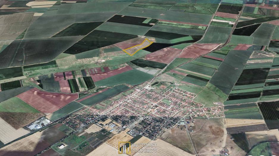 Teren agricol 12,28 ha Sagu – acces DN69 & A1, acum 1,38 €/m - Poză 1
