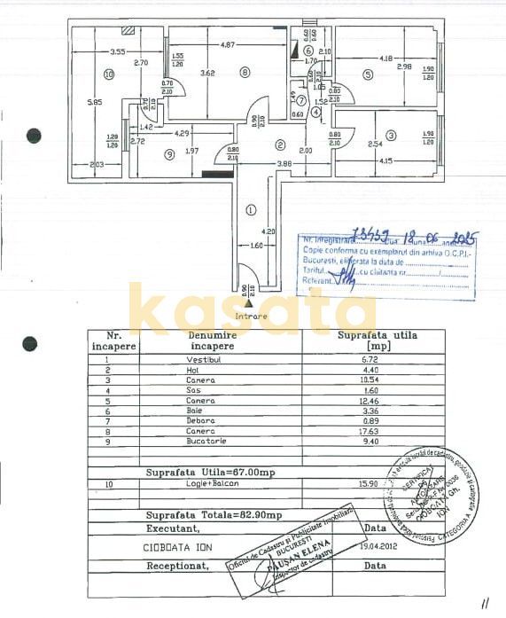3 Camere | Dorobanți | Vedere Spate | AC | Mobilat | - Schiță 19