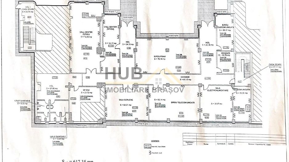 Spațiu birouri de închiriat zona Onix | 9 camere | 617 mp | Utilități incluse - Poză 13