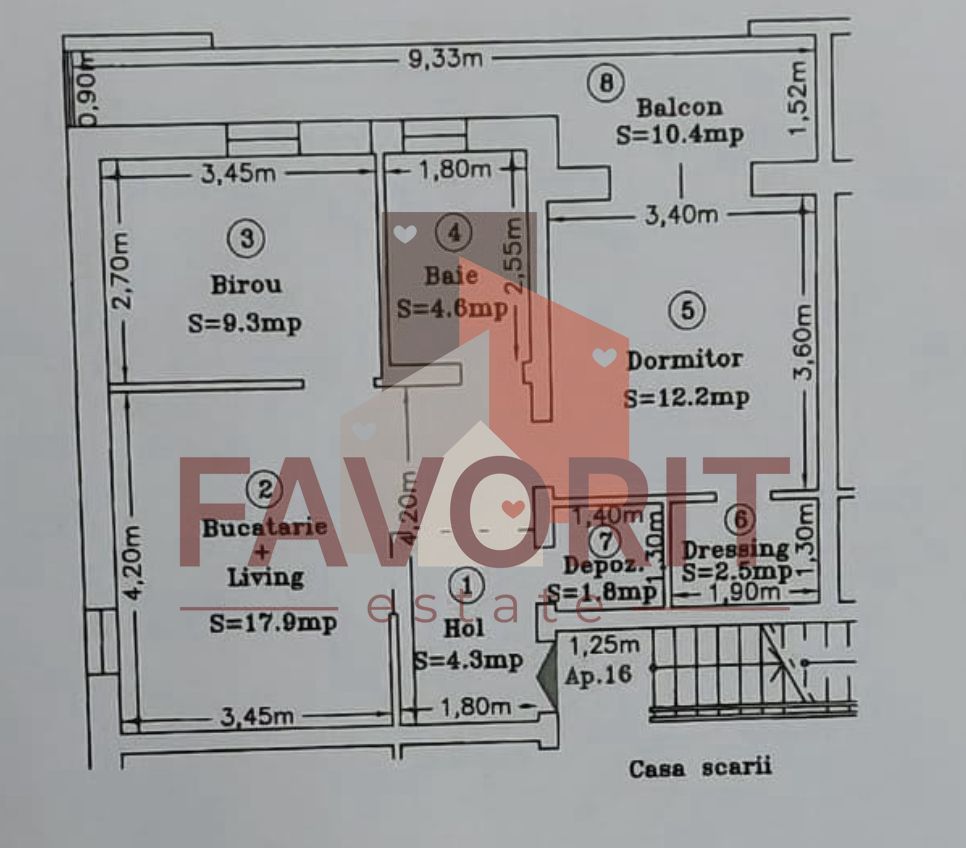 Apartament 3 camere + 10 mp terasa | Giroc - Poză 9