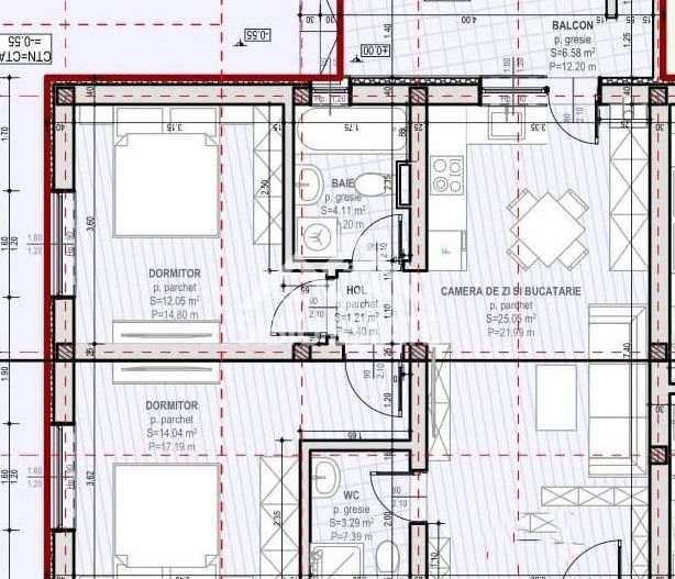 Apartament 3 camere, 2 bai, etaj 1 Selimbar - Poză 4