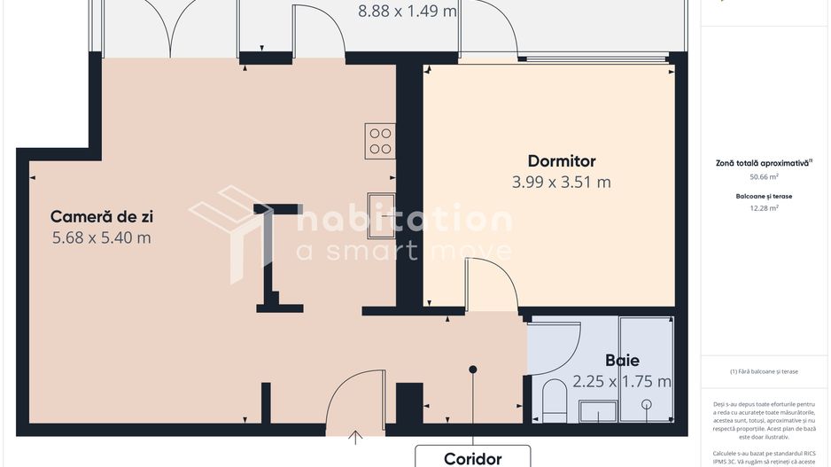 Tur virtual apartament 2 camere - intrare în Dumbrăvița, zona Kaufland - Poză 18