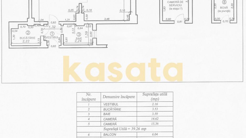 Oportunitate Investiție -2 camere Armenească – Etaj 5/6 + CAMERĂ ANEXĂ - Schiță 10