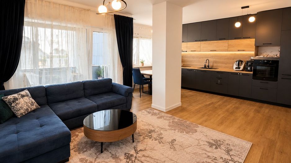 Apartament premium cu 3 camere | 75 mp + terasă | Complet mobilat și utilat - Poză 2