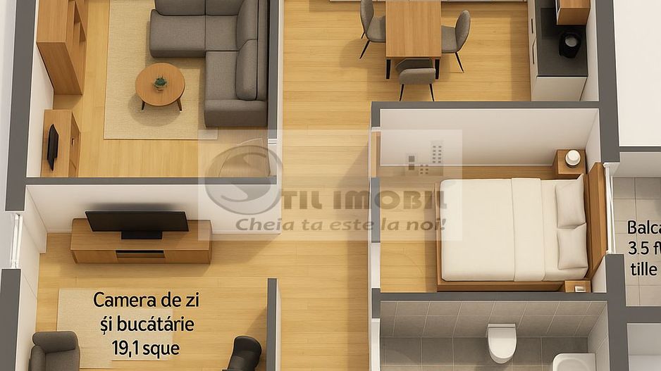 Apartament 2 camere •Finisat modern•Parcare inclusă 0% Comision - Poză 5