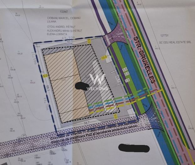 Teren industrial, foarte bine pozitionat, PUD aprobat, str. Buxelles - Sibiu - Schiță 1