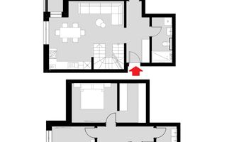 Ap pe 2 niveluri. 4 camere, 2 bai. 2 locuri de parcare. - Poză 18