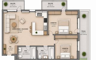 Apartamente cu 1-2-3-4 camere, parcare | Bloc Nou Traian Vuia Pod IRA - Poză 2