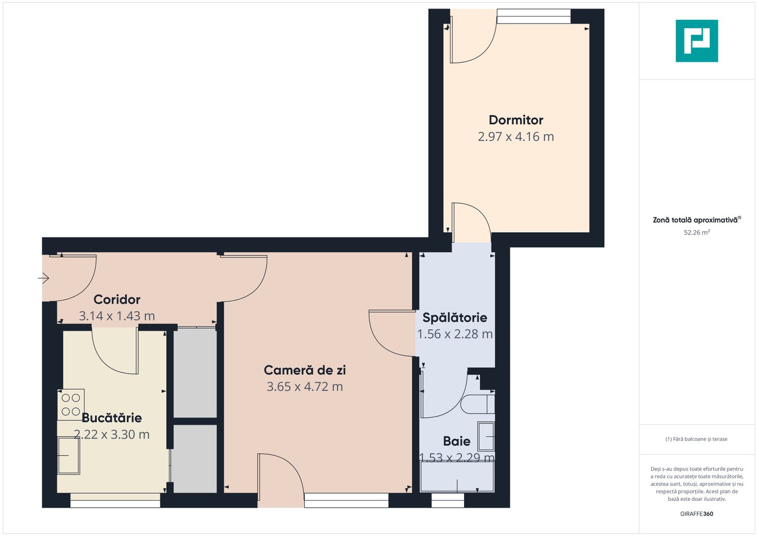 Apartament cu 2 camere de vânzare în zona Central - Poză 8