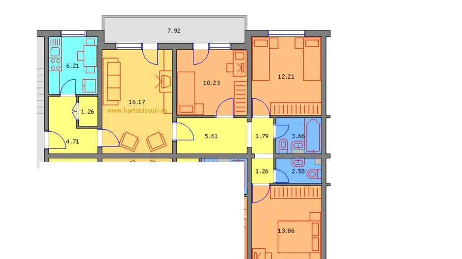 Apartament 4 Camere | Instalații Noi | Balcon 8 mp | Gorjulu - Poză 14