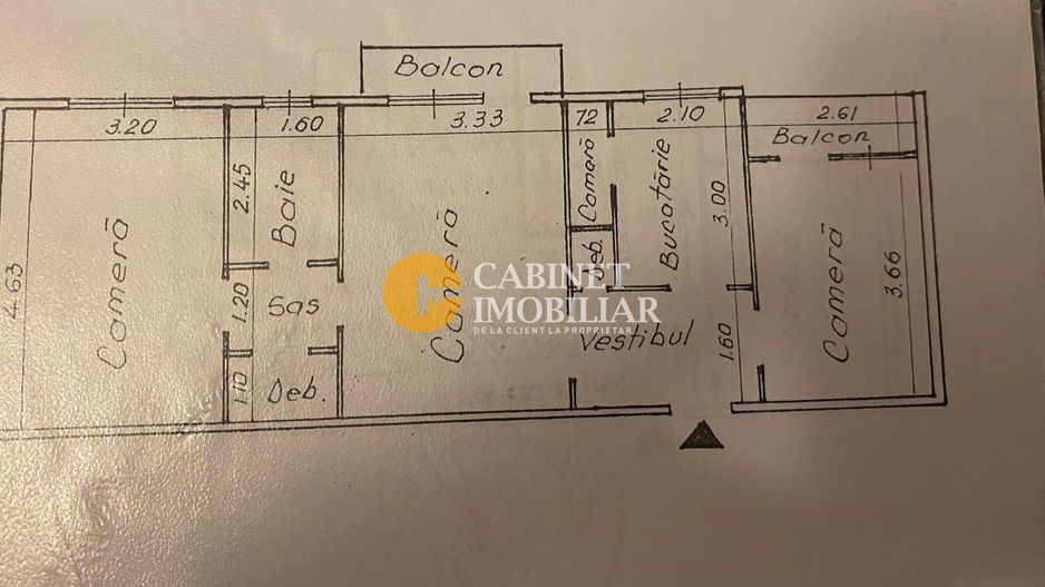 3 camere, etaj 1/4, foarte curat, liber! - Poză 7