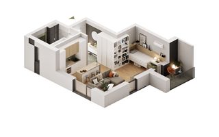 Apartament cu 1,5 camere în Confecții - Poză 1