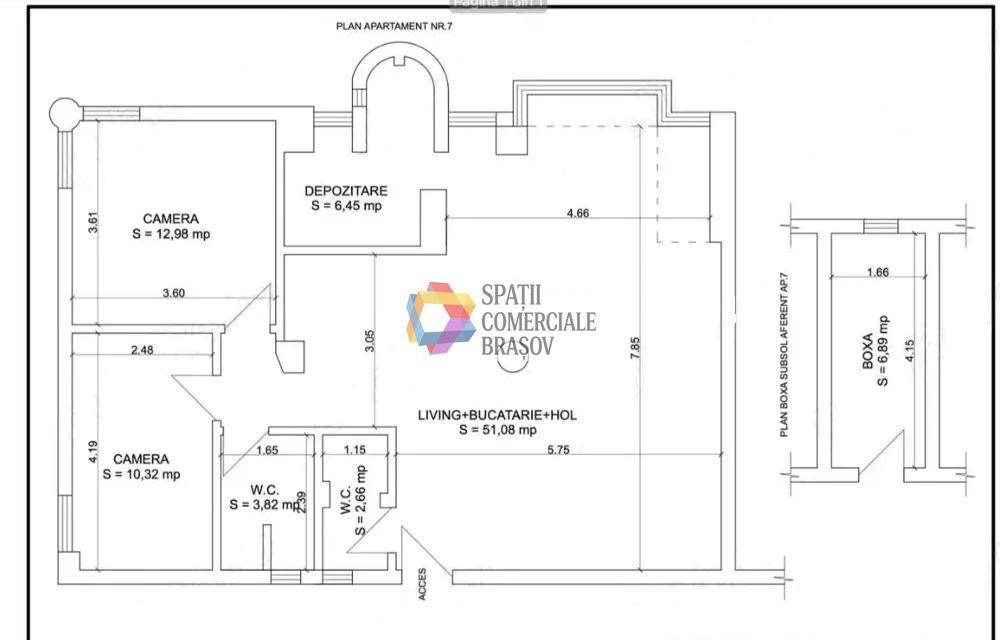 Apartament cu trei camere, zona Centrul Civic - AFI 87 mp - Poză 13