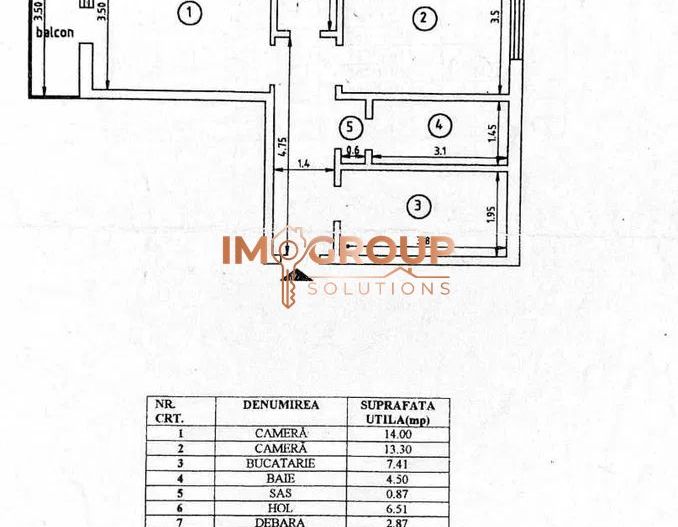 Cug - Selgros- 2 Camere Decomandat - 54Mp - Bloc 1986 - Poză 6