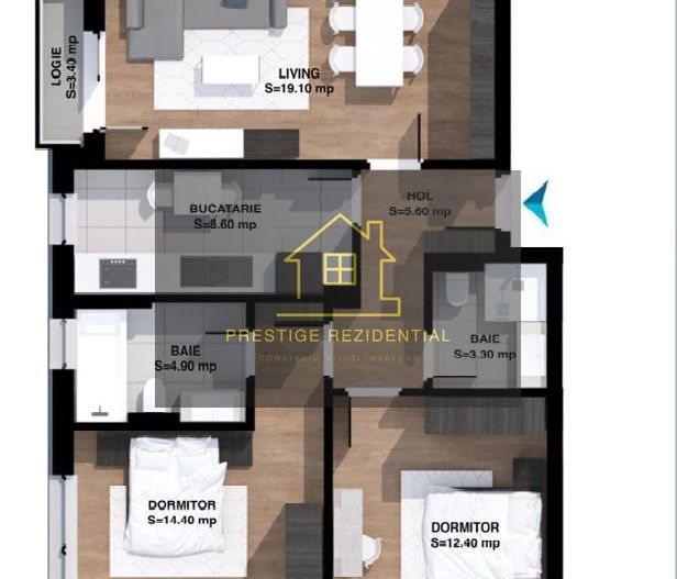 3 Camere Decomandat, Mutare Imediata,Titan-Pallady - Poză 1