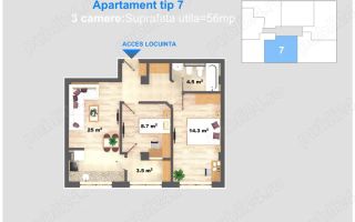 Apartament 3 camere decomandat - Poză 5