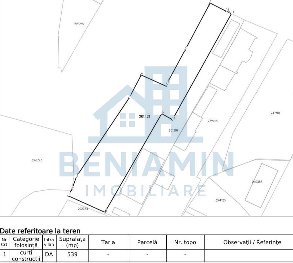 Teren 539mp - toate utilitatiile - investitie - Disponibil - Obedeanu - Schiță 2