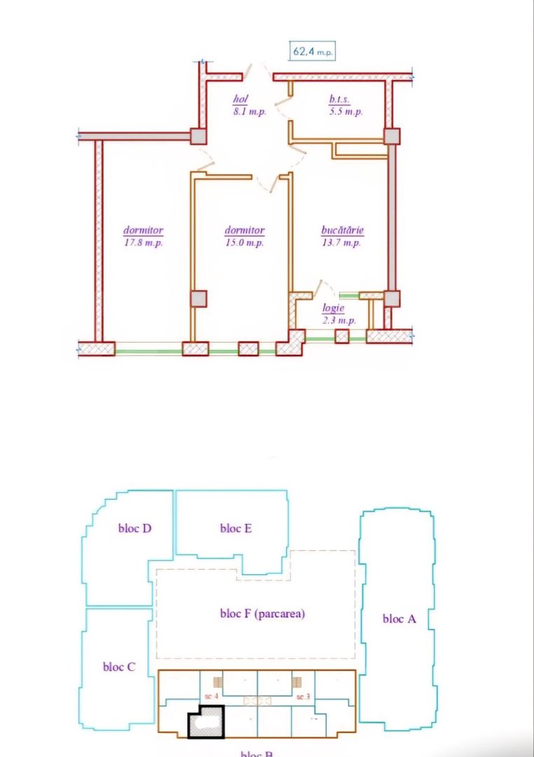 Vânzare, apartament, 2 camere, strada Cartușa, Durlești - Poză 2