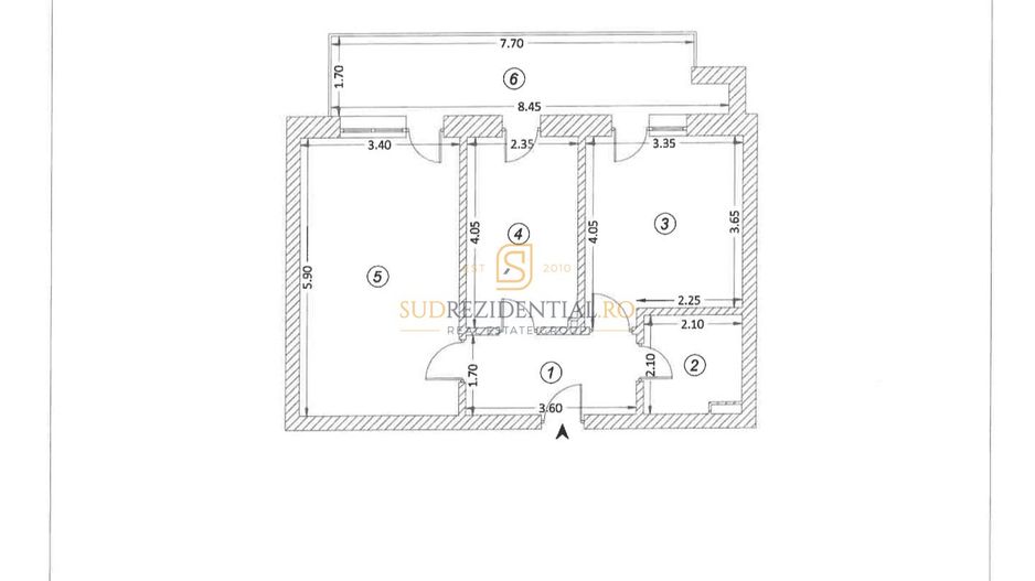 Apartament cu 2 camere, 3/11, decomandat, Metalurgiei, Comision 0% - Schiță 14