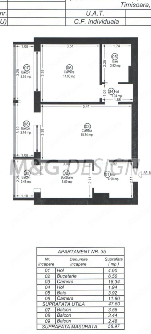 Apartament 2 camere zona iosefin - Schiță 8