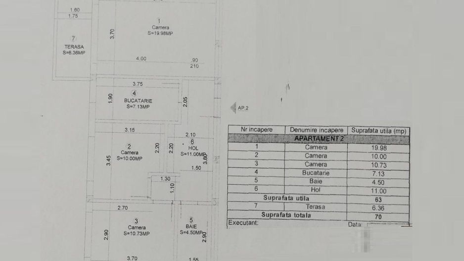 Apartament Sânpetru | 70 mp Suprafață Totală + Curte Proprie | Parcare - Schiță 15