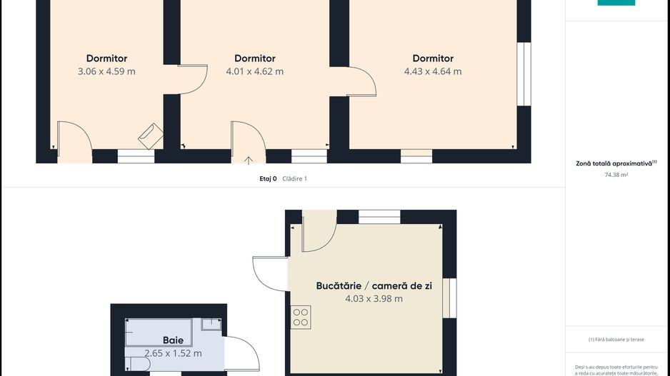 Casă 4 camere cu teren 454mp,  Vladimirescu - Poză 7