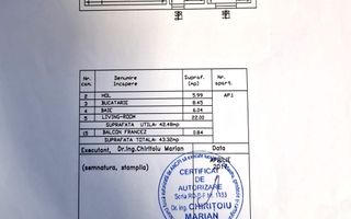 Vanzare studio 42.49 mp, centrala, parcare, Doinei. Dobroesti - Poză 2