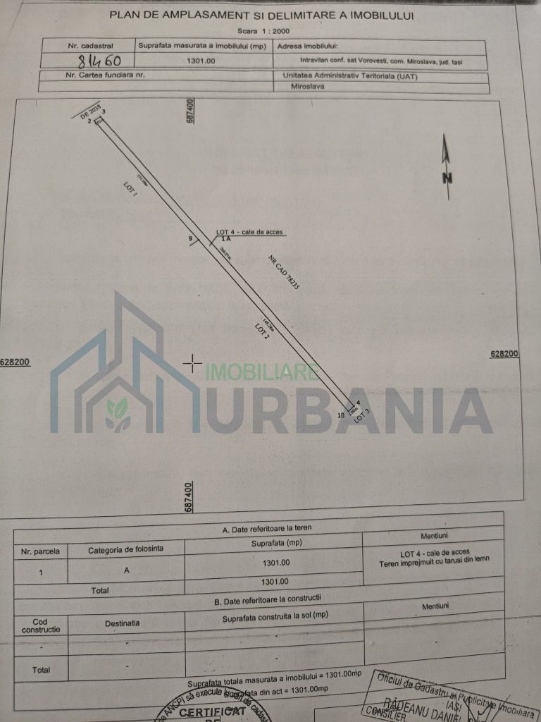 Teren intravilan Vorovesti – 2 parcele de 1000 mp, utilitati, strada Pieptanari - Poză 4