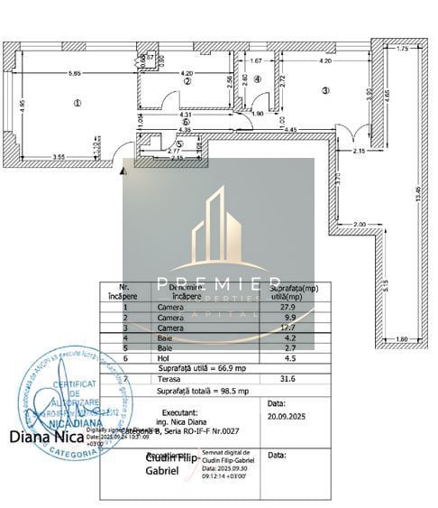 Apartament 3 camere cu terasă 31 mp, parter înalt, București - Poză 15
