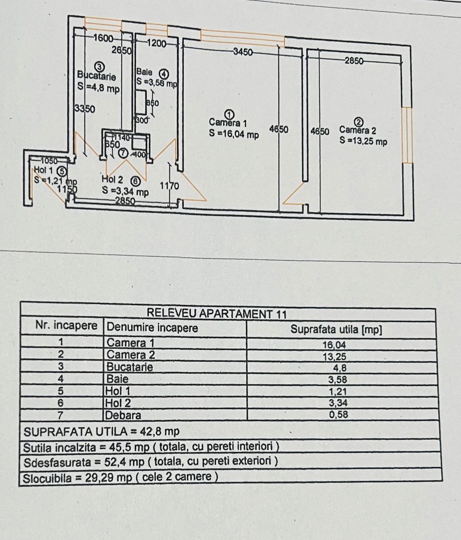 REZERVAT - Direct Proprietar | Apartament 2 camere - 42.8 mp | P-ta Doina | 0% - Poză 5