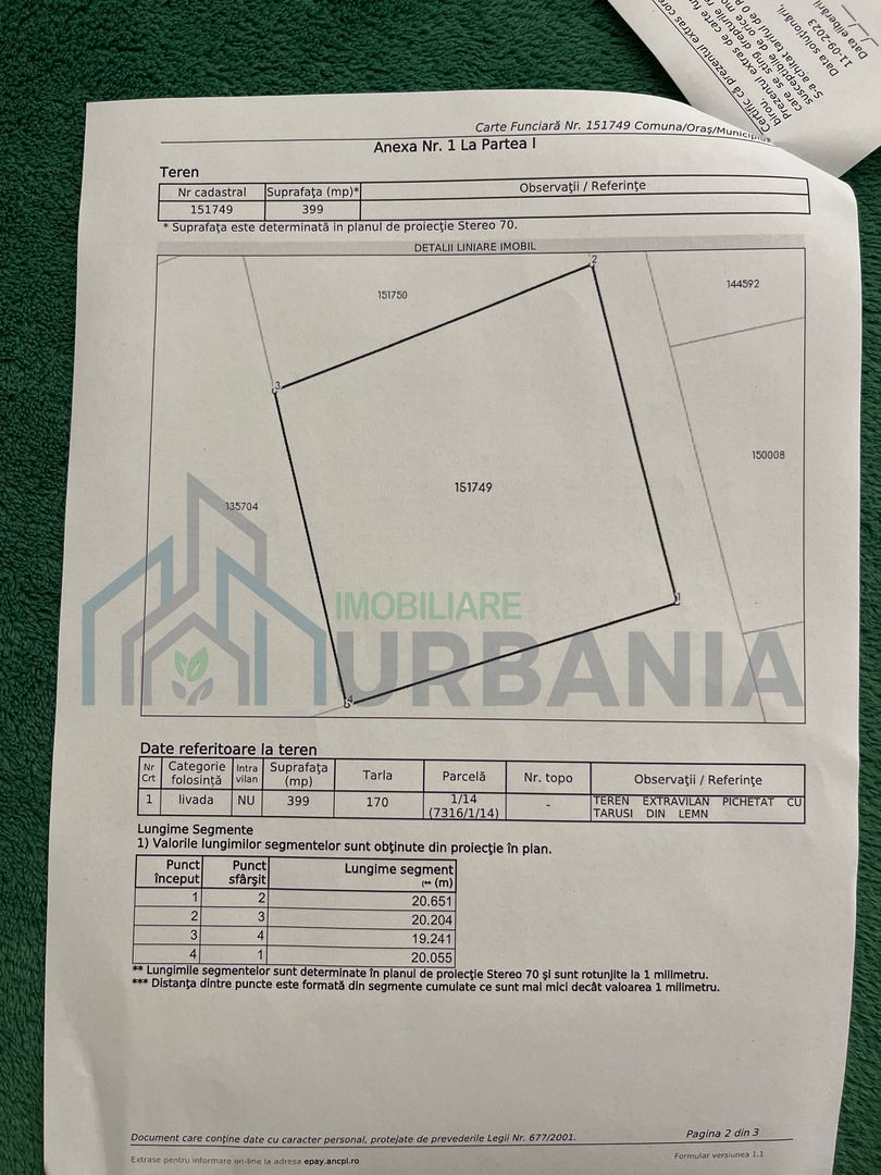 Teren intravilan de vanzare, Bucium, Iasi, 400 mp, utilitati la limita proprietatii - Poză 3