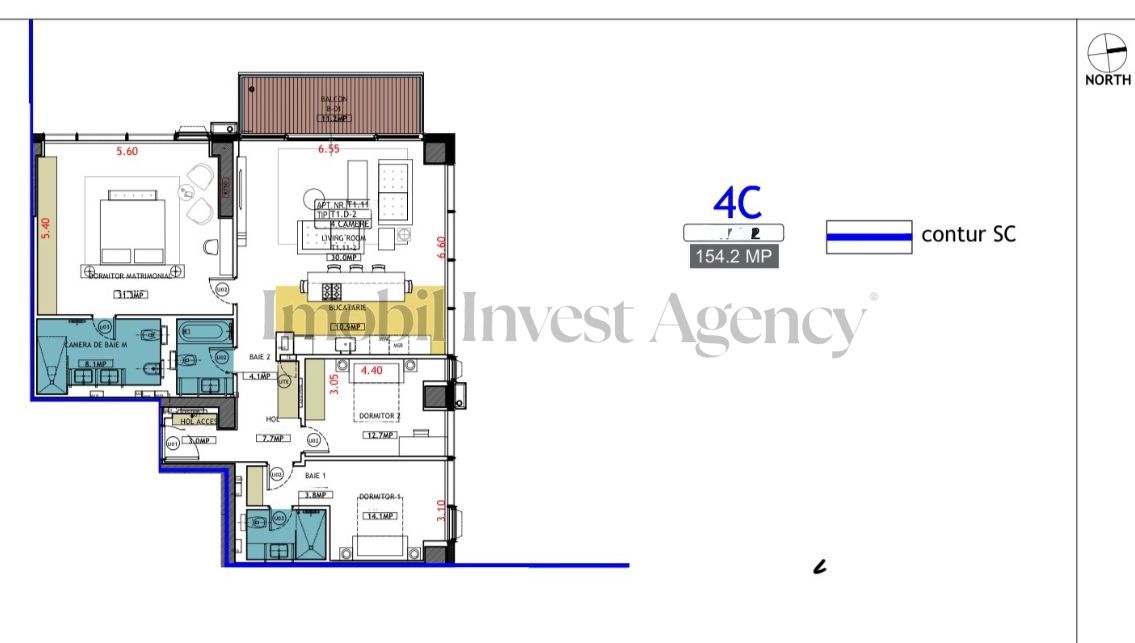 Apartament cu 4 camere de vanzare One Floreasca City - Schiță 17