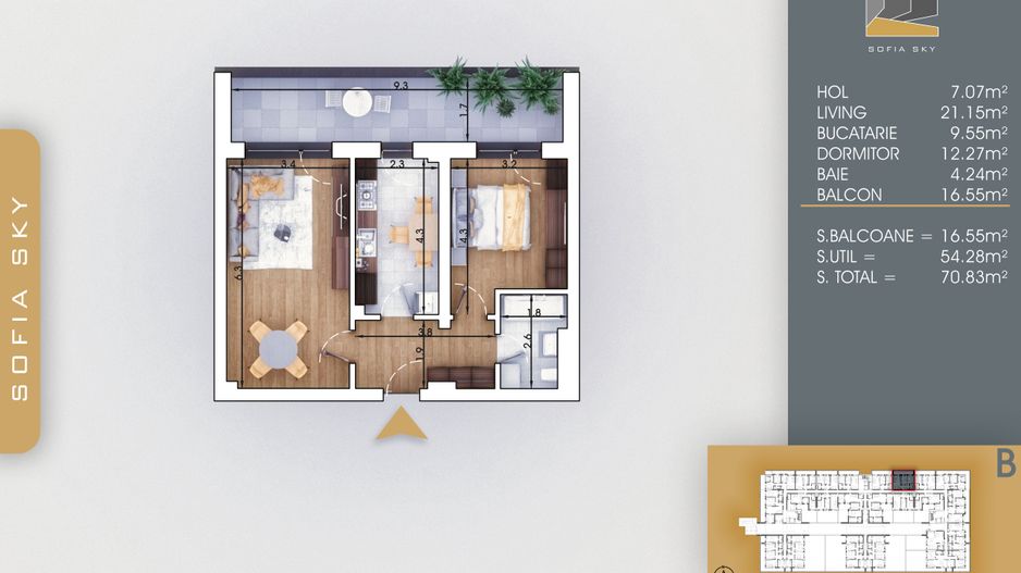 Apartament 2 camere decomandat  Titan Pallady  7 min Metrou Nicolae Teclu - Schiță 5