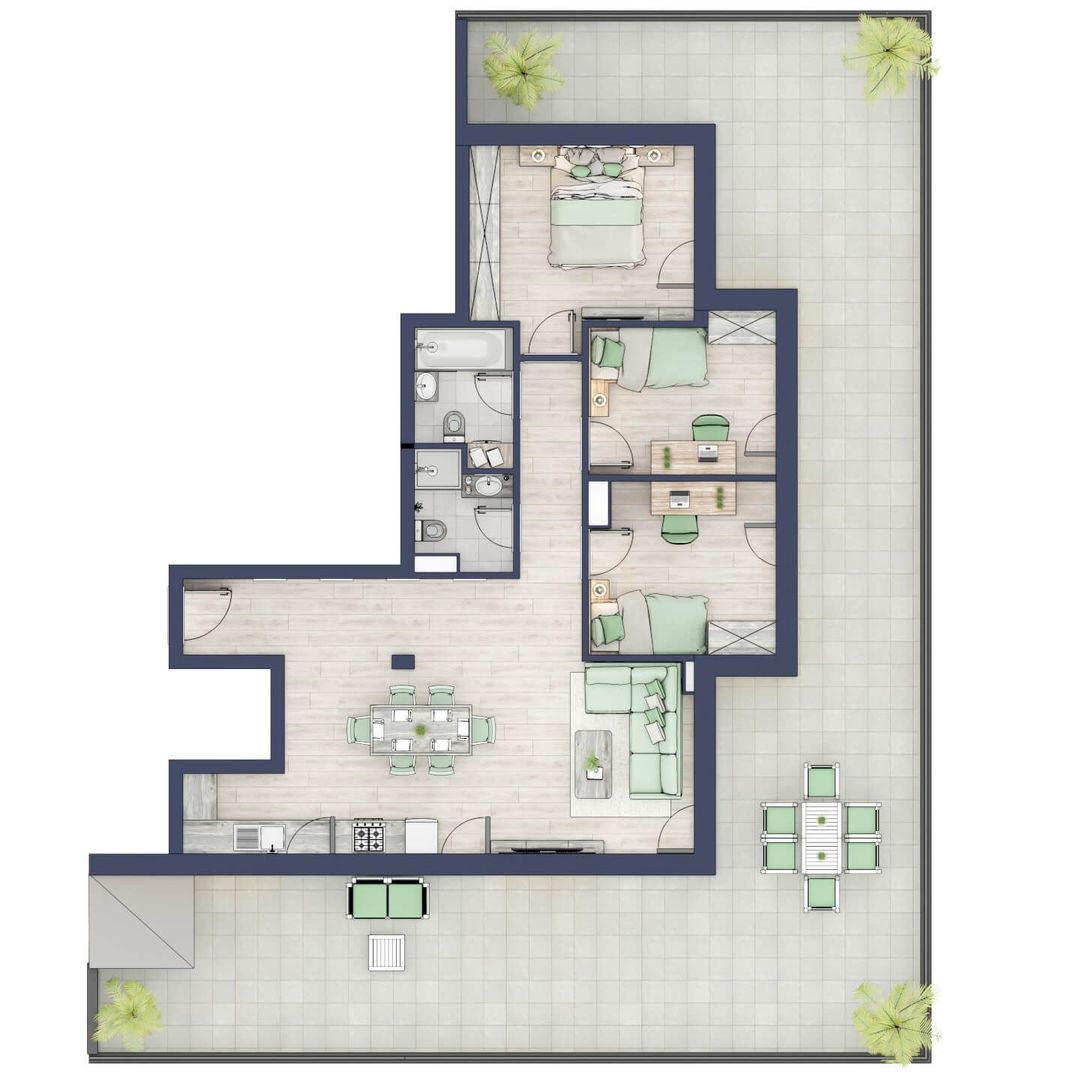 Penthouse terasa 107mp, Sibiu, Turnisor - Schiță 10