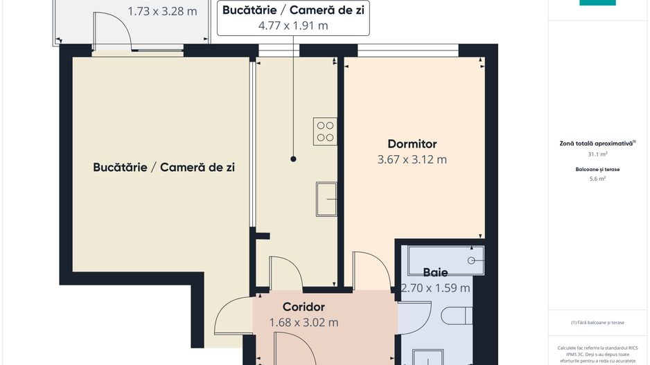 Nusco II / 2 camere / mobilat, utilat, modern - Poză 7