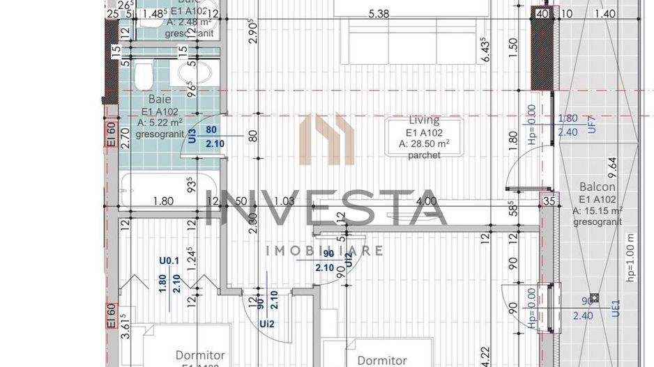 Apartament premium 3 camere | 79.64 mp | finisaje top | Teodor Mihali - Schiță 9