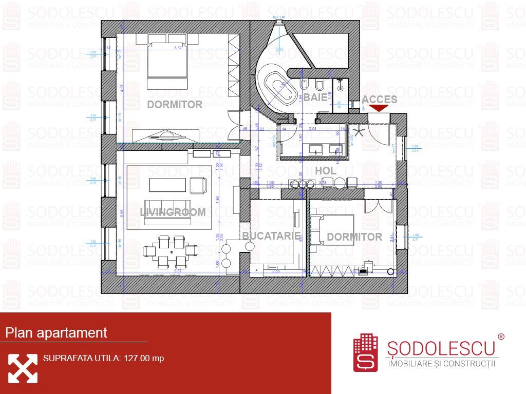 Apartament deosebit cu 3 camere de închiriat în zona Odobescu - Poză 12