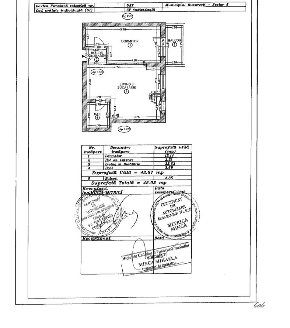 2 Camere Modern Grozavesti Imobil Nou Centrala Proprie Metrou - Schiță 13