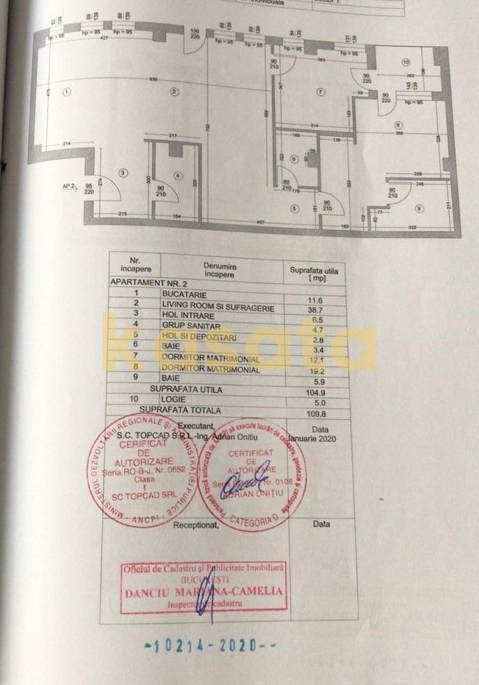 Apartament 3 camere spațios | curte 126mp și parcare inclusă | Șisești - Schiță 20