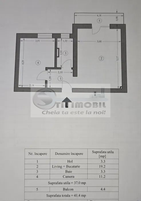 Nou! Apartamanet 2 camere+parcare, D, 41mp, Valea Lupului - Poză 6