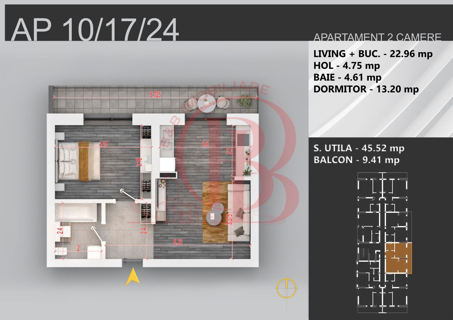 Finalizare Rapida 2 camere bloc boutique Sector 3 Pallady - Schiță 2