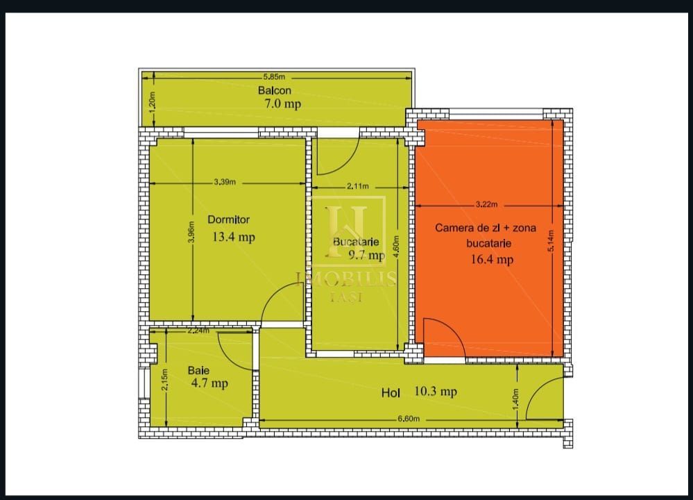 Apartament 2 camere Decomandat NOU Bucium Visan 86800 euro - Poză 7