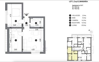 Apartment bloc nou cu lift si loc de parcare inclus - Poză 3