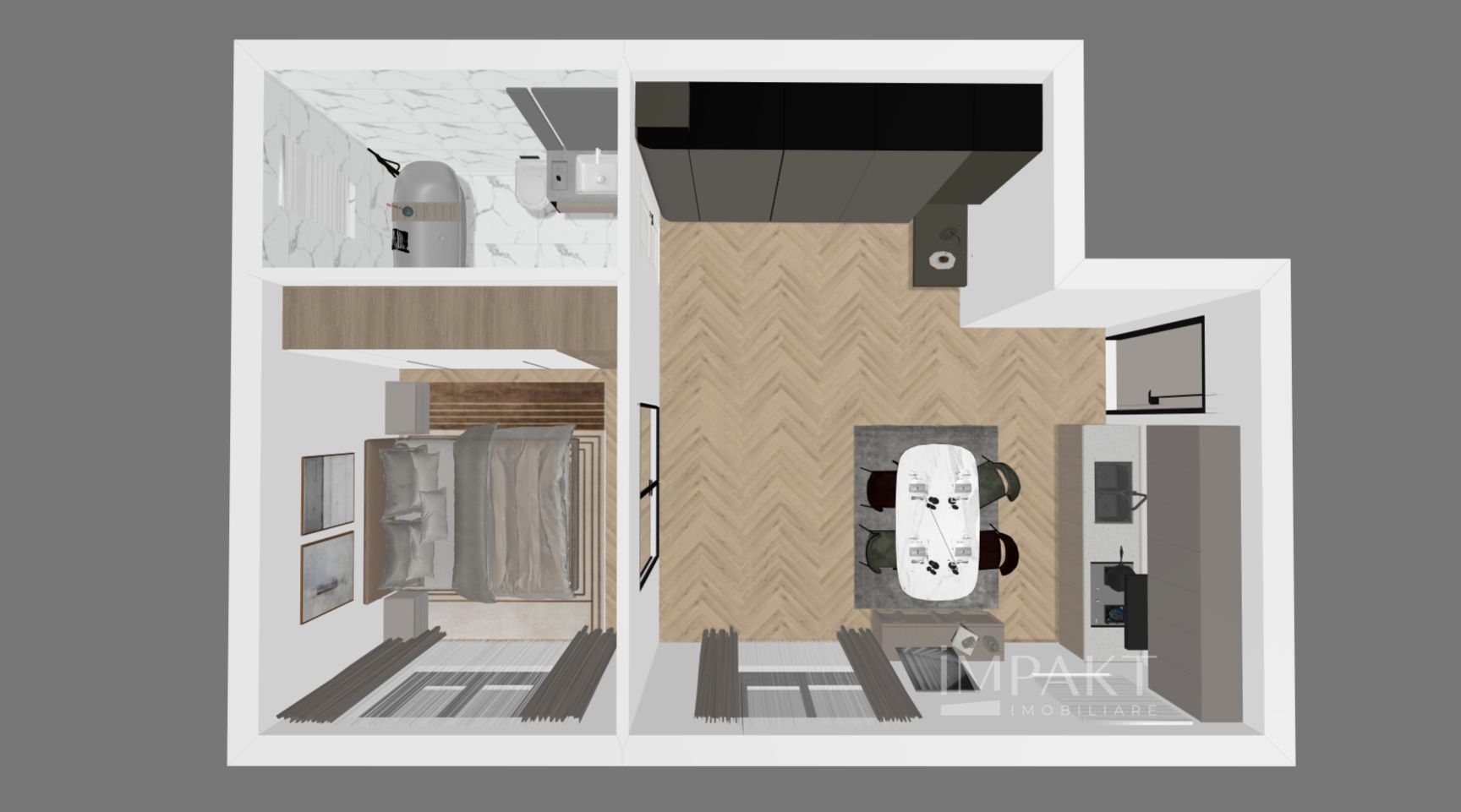 Apartament 39 mp | Bloc Nou | Nisa de Dormit | Terra, Floresti - Poză 2