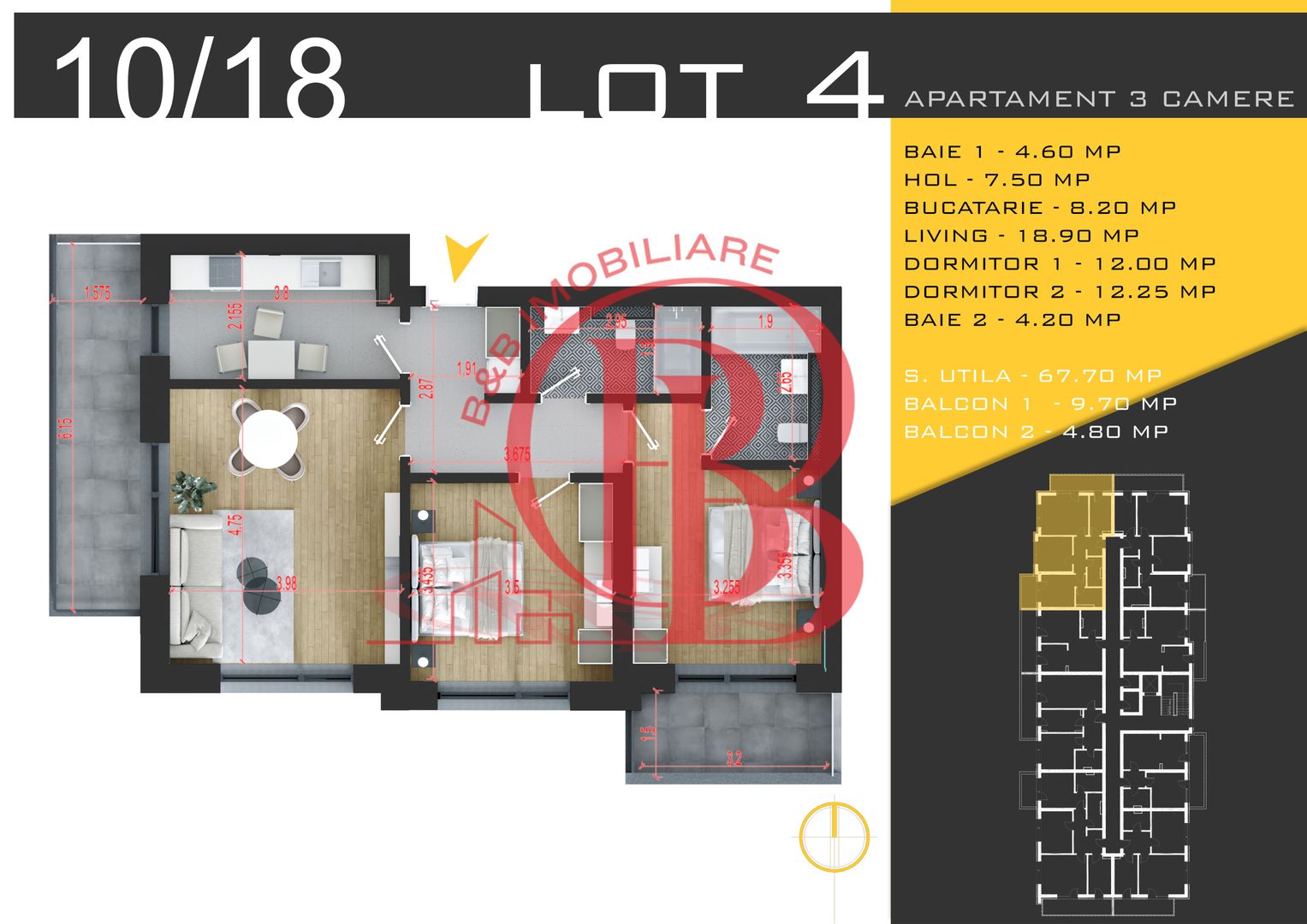 3 camere decomandat Titan Pallady  Metrou Nicolae Teclu - Schiță 1
