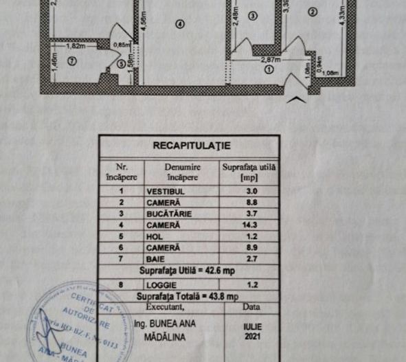 De vânzare: apartament 3 camere - semidecomandat Gorjului-Apusului - Poză 10