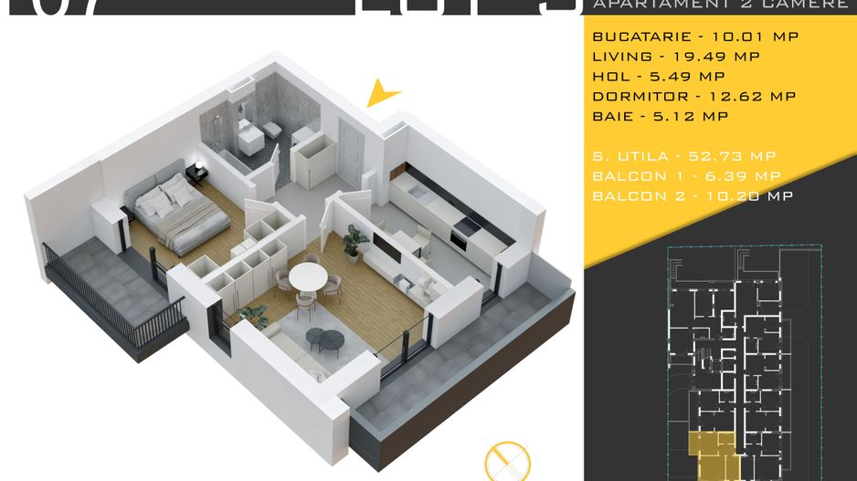 2 camere decomandat Titan Pallady  Metrou Nicolae Teclu - Schiță 11