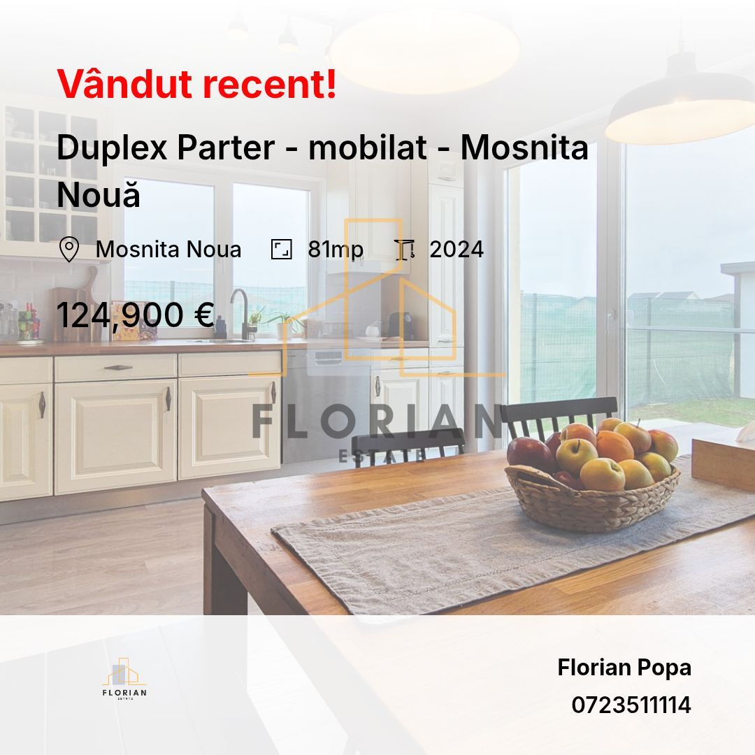 Duplex Parter - mobilat - Mosnita Nouă - Poză 1